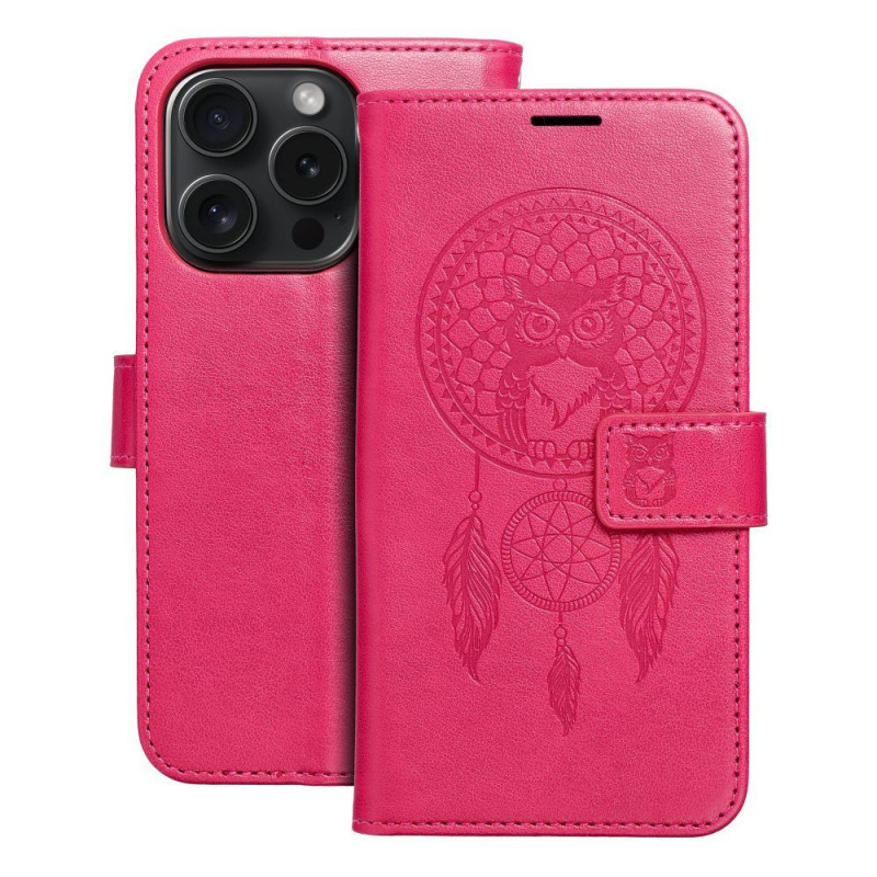 MEZZO Book case for IPHONE 15 Pro dreamcatcher magenta MEZZO Book case for IPHONE 15 Pro dreamcatcher magenta