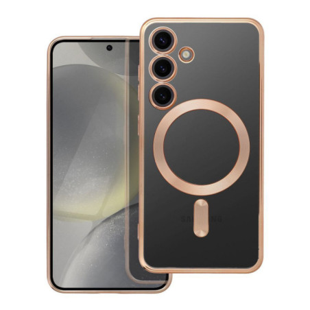 ELECTRO MAG COVER case compatible with MagSafe for SAMSUNG S24 gold