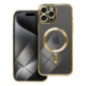 ELECTRO MAG COVER case compatible with MagSafe for IPHONE 15 Pro Max gold