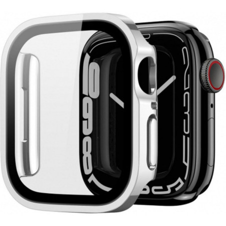 DUX DUCIS case HAMO with protective glass for Apple Watch 7 / 8 / 9 45 mm silver