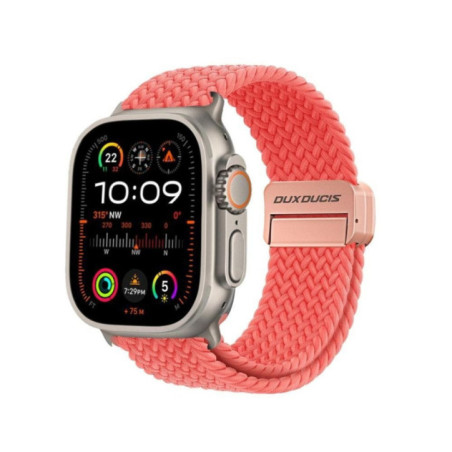 DUX DUCIS strap MIXTURE PRO stretchable braided for Apple Watch 38 / 40 / 41 mm guava