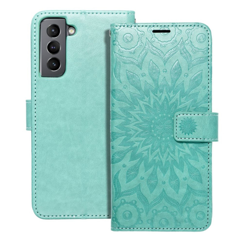 MEZZO Book case for SAMSUNG S21 mandala green MEZZO Book case for SAMSUNG S21 mandala green