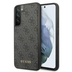 GUESS case for SAMSUNG S22 GUHCS22SG4GFGR (4G Metal Gold Logo) grey