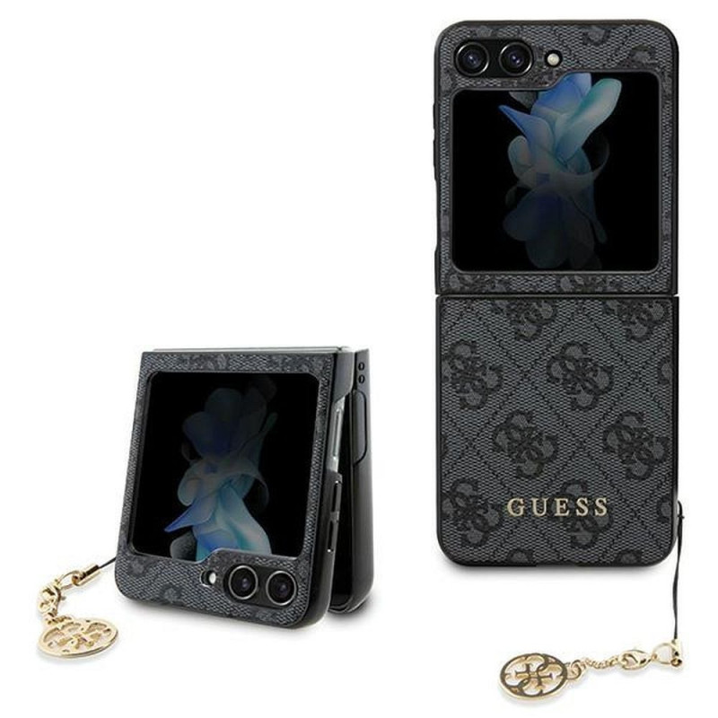 GUESS case for SAMSUNG Z Flip 5 GUHCZF5GF4GGR (4G Charm) grey
