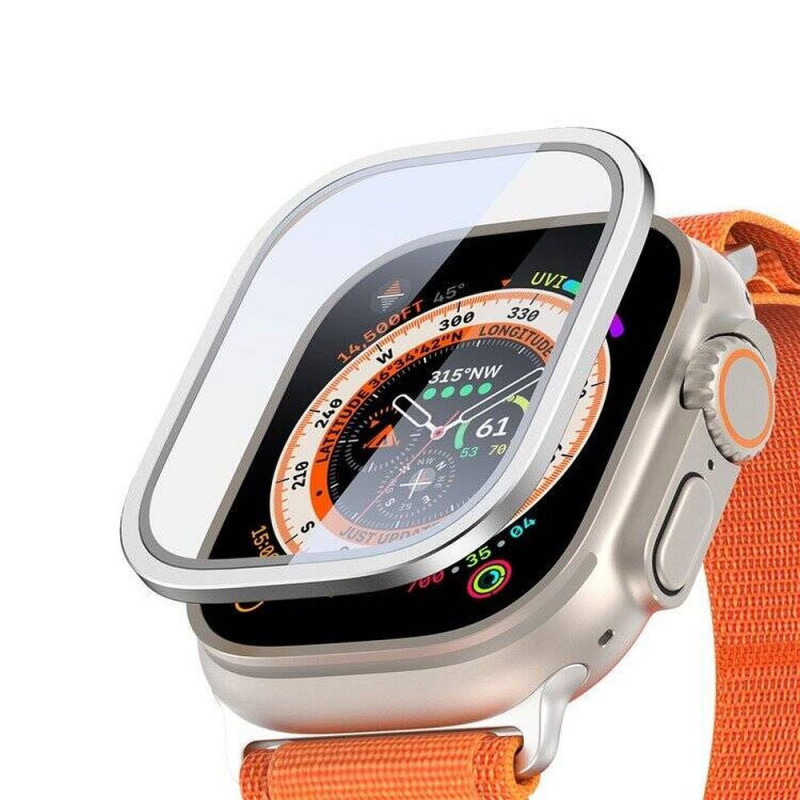 DUX DUCIS tempered glass FLAS with frame for Apple Watch Ultra / Ultra 2 49 mm silver