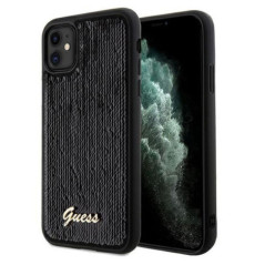 GUESS case for IPHONE 11 GUHCN61PSFDGSK (Sequin Script Metal) black