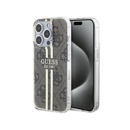 GUESS case for IPHONE 15 Pro Max GUHCP15XH4PSEGW (4G Gold  Stripe) brown