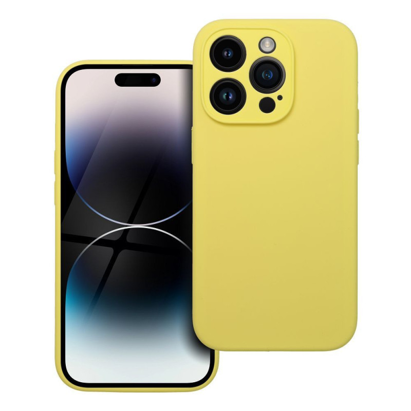 Case SILICONE 2mm for IPHONE 14 Pro lemon Case SILICONE 2mm for IPHONE 14 Pro lemon