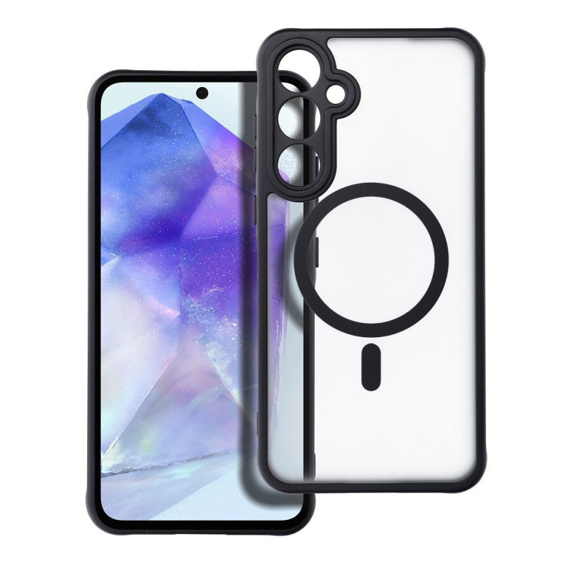 FULL MATTE MAG COVER case compatible with MagSafe for SAMSUNG A55 black