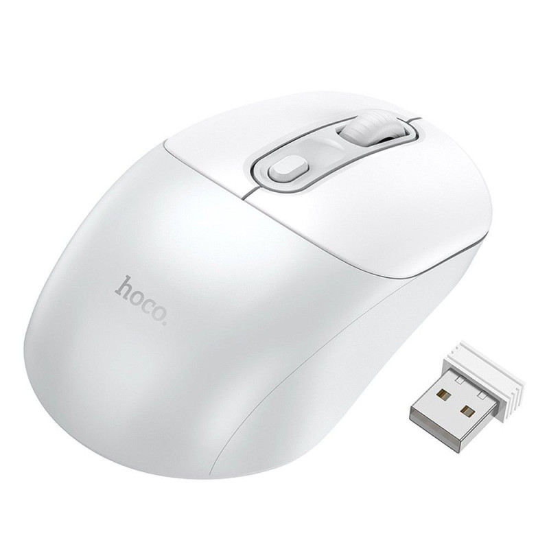 Wireless mouse Hoco 2,4G 1600 dpi GM28 white gray