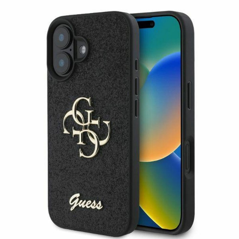 GUESS case for IPHONE 16 GUHCP16SHG4SGK (Fixed Glitter Big 4G) black GUESS case for IPHONE 16 GUHCP16SHG4SGK (Fixed Glitter Big 4G) black