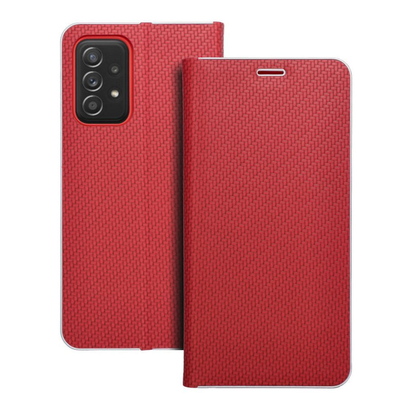 LUNA Book Carbon for SAMSUNG A52 5G / A52 LTE ( 4G ) / A52s 5G red