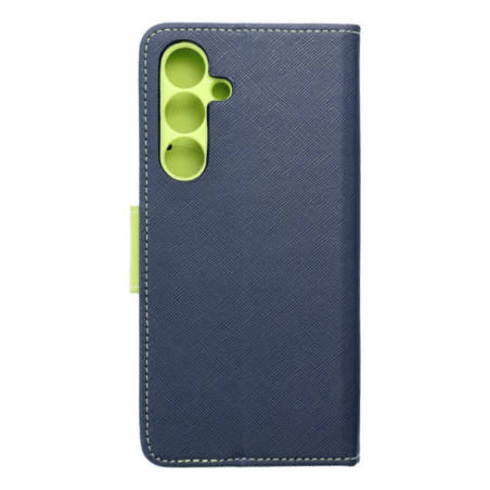 FANCY Book case for SAMSUNG S24 FE navy / lime