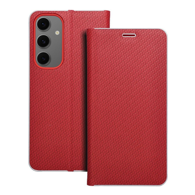 LUNA Book Carbon for SAMSUNG S24 FE red