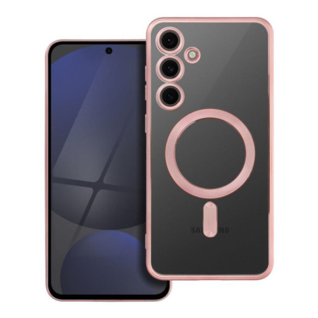 ELECTRO MAG COVER case compatible with MagSafe for SAMSUNG S24 FE rose gold