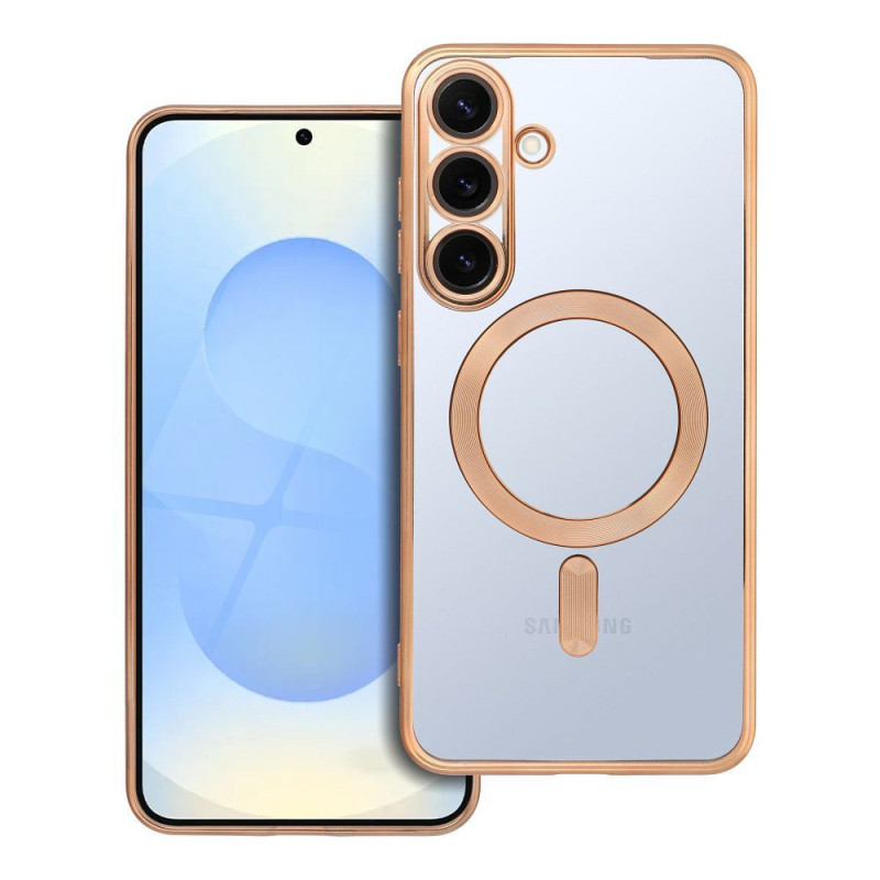 ELECTRO MAG COVER case compatible with MagSafe for SAMSUNG S25 Plus gold