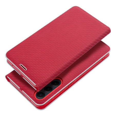 LUNA Book Carbon for SAMSUNG S25 red