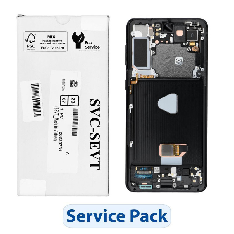 ServicePack LCD Display SAMSUNG S21 Plus G996B GH82-27268A Black ServicePack LCD Display SAMSUNG S21 Plus G996B GH82-27268A Black