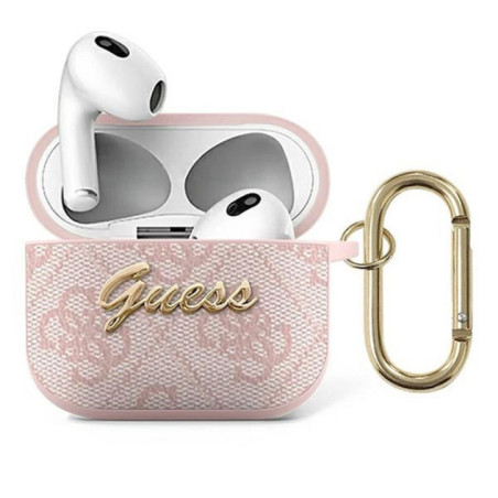 GUESS case for APPLE AirPods 3 GUA34GSMP (4G Script Metal Collection) pink