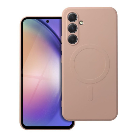 SILICONE MAG COVER case compatible with MagSafe for SAMSUNG A54 pink