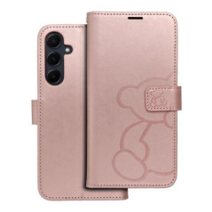 MEZZO Book case for SAMSUNG A55 5G teddy bear rose gold