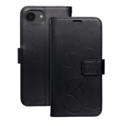 MEZZO Book case for IPHONE 16e (SE 4 2025) teddy bear black