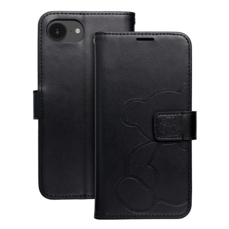 MEZZO Book case for IPHONE 16e (SE 4 2025) teddy bear black