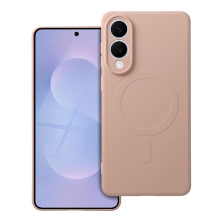 SILICONE MAG COVER case compatible with MagSafe for SAMSUNG S25 Edge pink