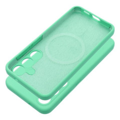 Case SILICONE 2mm for SAMSUNG S25 Ultra compatible with MagSafe mint