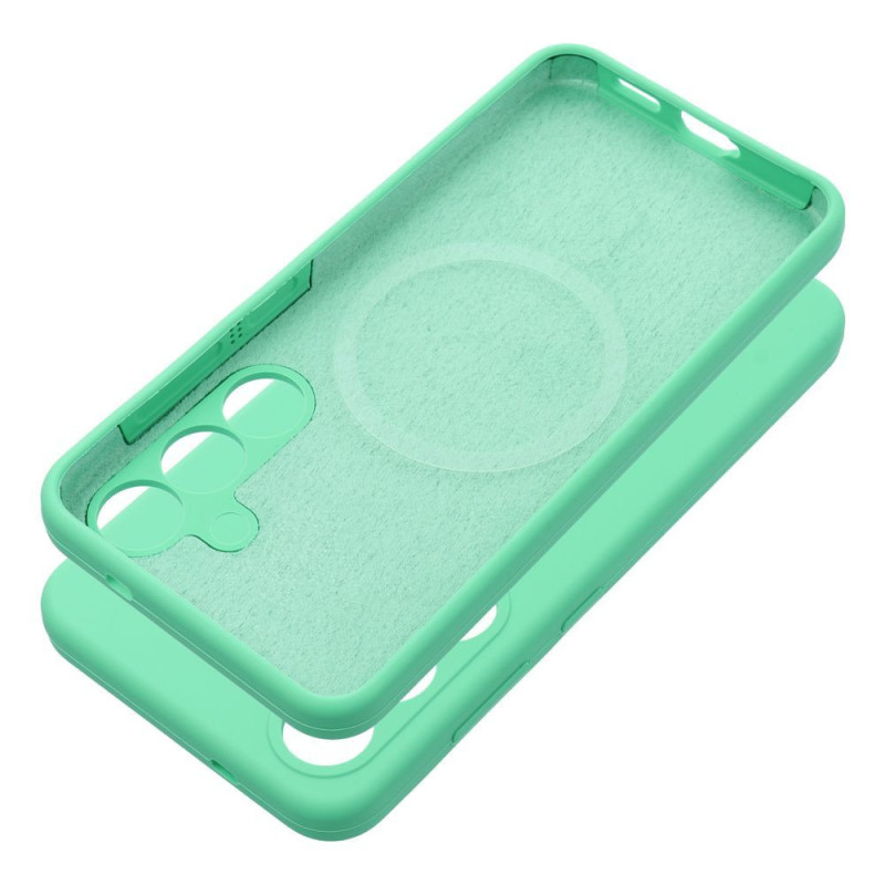Case SILICONE 2mm for SAMSUNG S25 Ultra compatible with MagSafe mint Case SILICONE 2mm for SAMSUNG S25 Ultra compatible with MagSafe mint