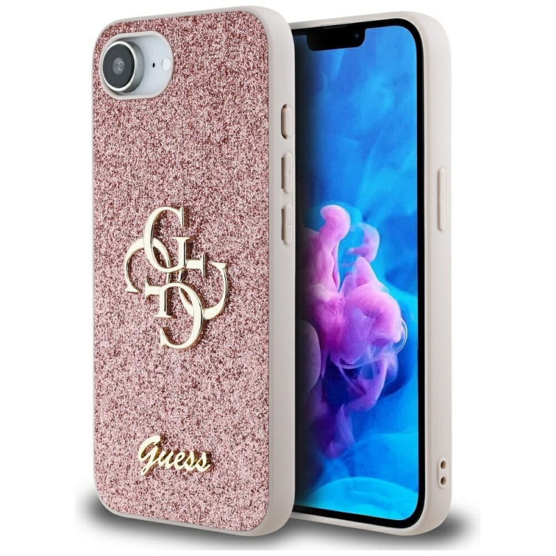 GUESS case for IPHONE 16e (SE 4 2025) GUHCPSE4HG4SGP (Fixed Glitter Big 4G) pink