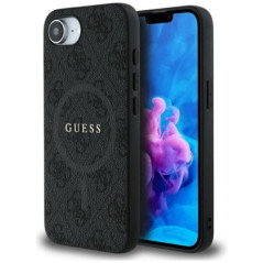 GUESS case for IPHONE 16e (SE 4 2025) compatible with MagSafe GUHMPSE4G4GFRK (PU 4G Ring Classic Logo) black
