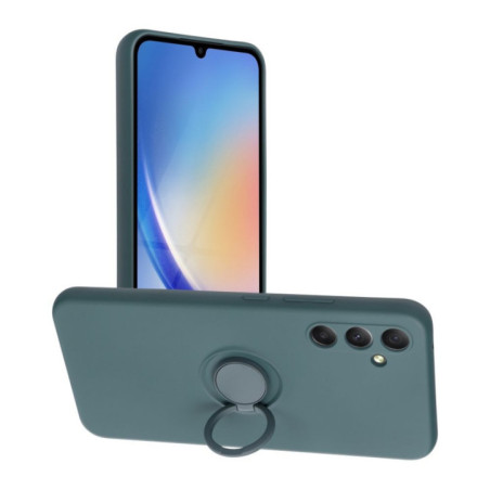 SILICONE RING case for SAMSUNG A34 5G green