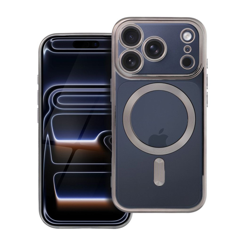 ELECTRO MAG COVER case compatible with MagSafe for IPHONE 17 Pro (full ring) grey titanium ELECTRO MAG COVER case compatible with MagSafe for IPHONE 17 Pro (full ring) grey titanium