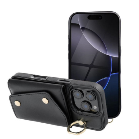 Wallet Case WONDER for IPHONE 16 PRO black