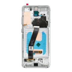 LCD Display for SAMSUNG S20 4G White  SOFT OLED with frame