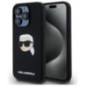 KARL LAGERFELD case for IPHONE 15 Pro Max compatible with MagSafe KLHMP15XSKHPPLK (SIL KL Head Print) black