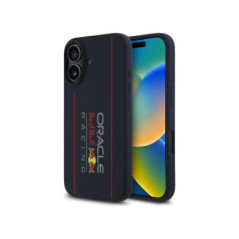 RED BULL case for IPHONE 16 compatible with MagSafe RBHMP16S24SIOLRV (Silicone Oversize Vertical Logo) navy