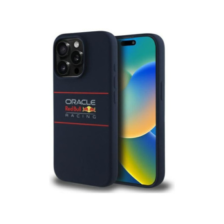 RED BULL case for IPHONE 15 Pro compatible for MagSafe RBHMP15L24SIHSRV (Silicone Horizontal Centered Logo) navy