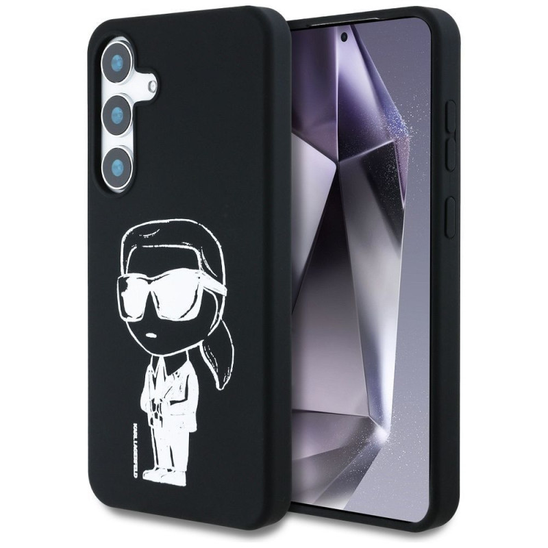 KARL LAGERFELD case for SAMSUNG S25 KLHMS25SPNYKGRTK (Magnetic Silicone Graffiti Ikonik) black KARL LAGERFELD case for SAMSUNG S25 KLHMS25SPNYKGRTK (Magnetic Silicone Graffiti Ikonik) black