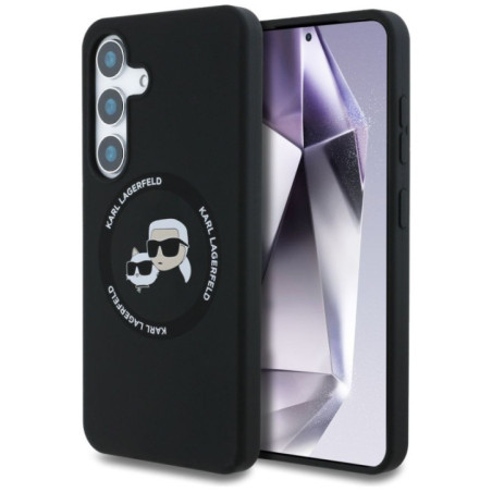 KARL LAGERFELD case for SAMSUNG S25 Plus KLHMS25MSKCHTCK (Magnetic Silicone Double Heads) black