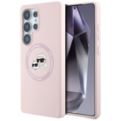 KARL LAGERFELD case for SAMSUNG S25 Ultra KLHMS25LSKCHTCP (Magnetic Silicone Double Heads) pink