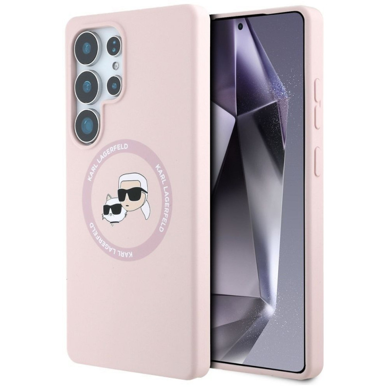 KARL LAGERFELD case for SAMSUNG S25 Ultra KLHMS25LSKCHTCP (Magnetic Silicone Double Heads) pink KARL LAGERFELD case for SAMSUNG S25 Ultra KLHMS25LSKCHTCP (Magnetic Silicone Double Heads) pink
