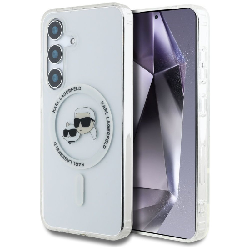 KARL LAGERFELD case for SAMSUNG S25 Plus KLHMS25MHLSKCH (Magnetic IML Metal KC Heads) white KARL LAGERFELD case for SAMSUNG S25 Plus KLHMS25MHLSKCH (Magnetic IML Metal KC Heads) white