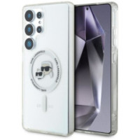 KARL LAGERFELD case for SAMSUNG S25 Ultra KLHMS25LHLSKCH (Magnetic IML Metal KC Heads) white