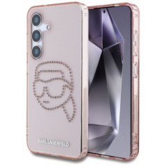 KARL LAGERFELD case for SAMSUNG S25 KLHCS25SHKHDCELP (IML Rhinestones K Head) pink