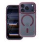 MATTE MAG COVER case compatible with MagSafe for IPHONE 17 Pro plum red