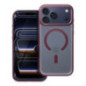 MATTE MAG COVER case compatible with MagSafe for IPHONE 17 Pro Max plum red