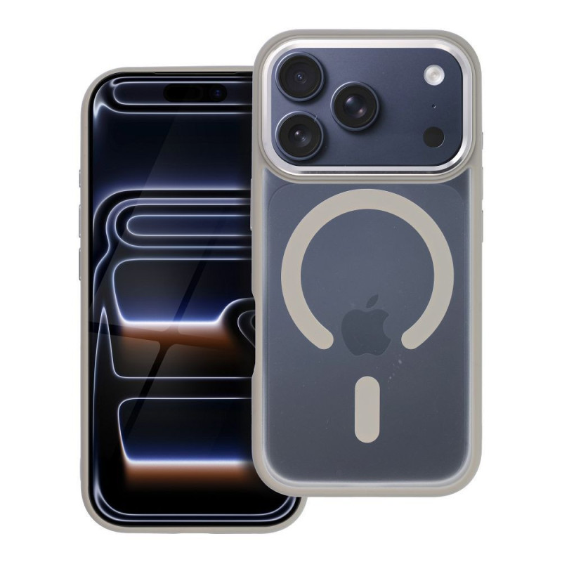 MATTE MAG COVER case compatible with MagSafe for IPHONE 17 Pro titanium