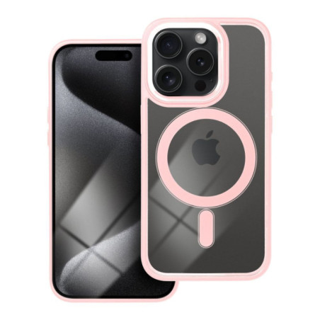COLOR EDGE MAG COVER case compatible with MagSafe for IPHONE 15 Pro pink